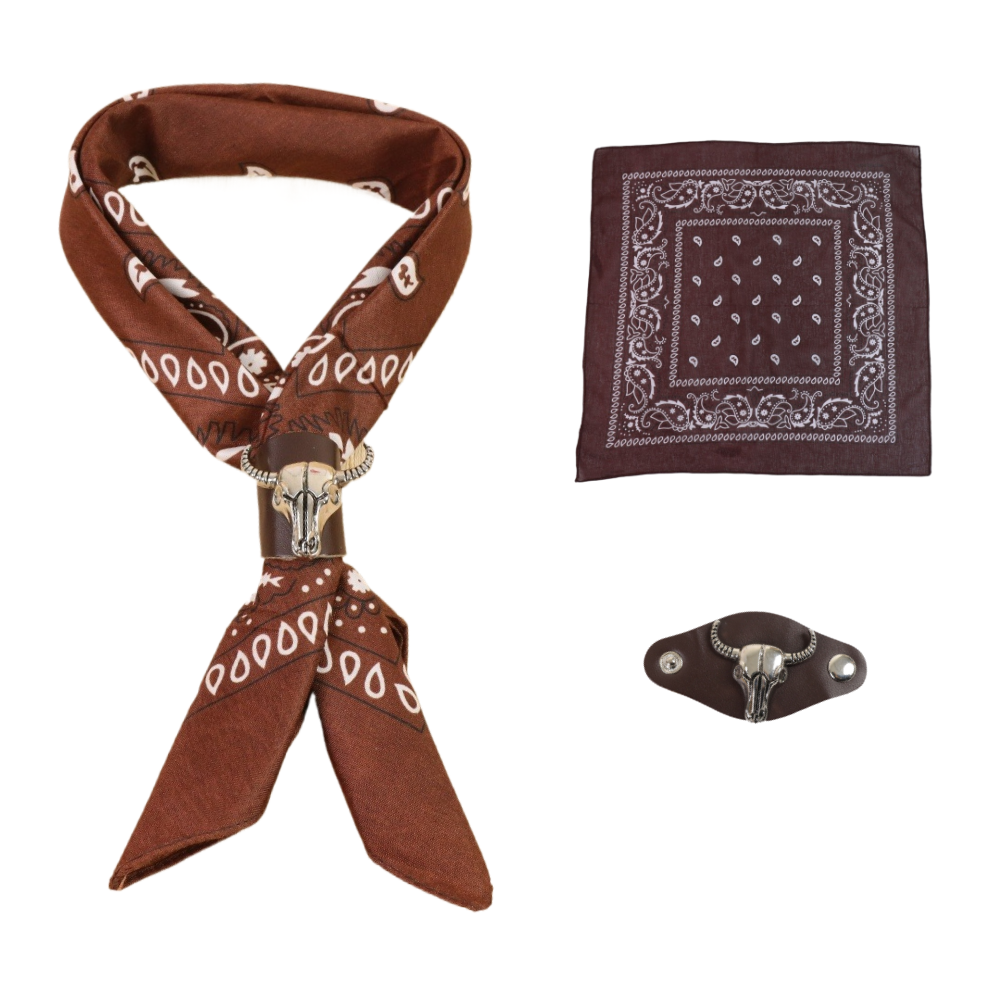 Ascot Neck Scarf - Artistic Cotton Square Scarf American Street