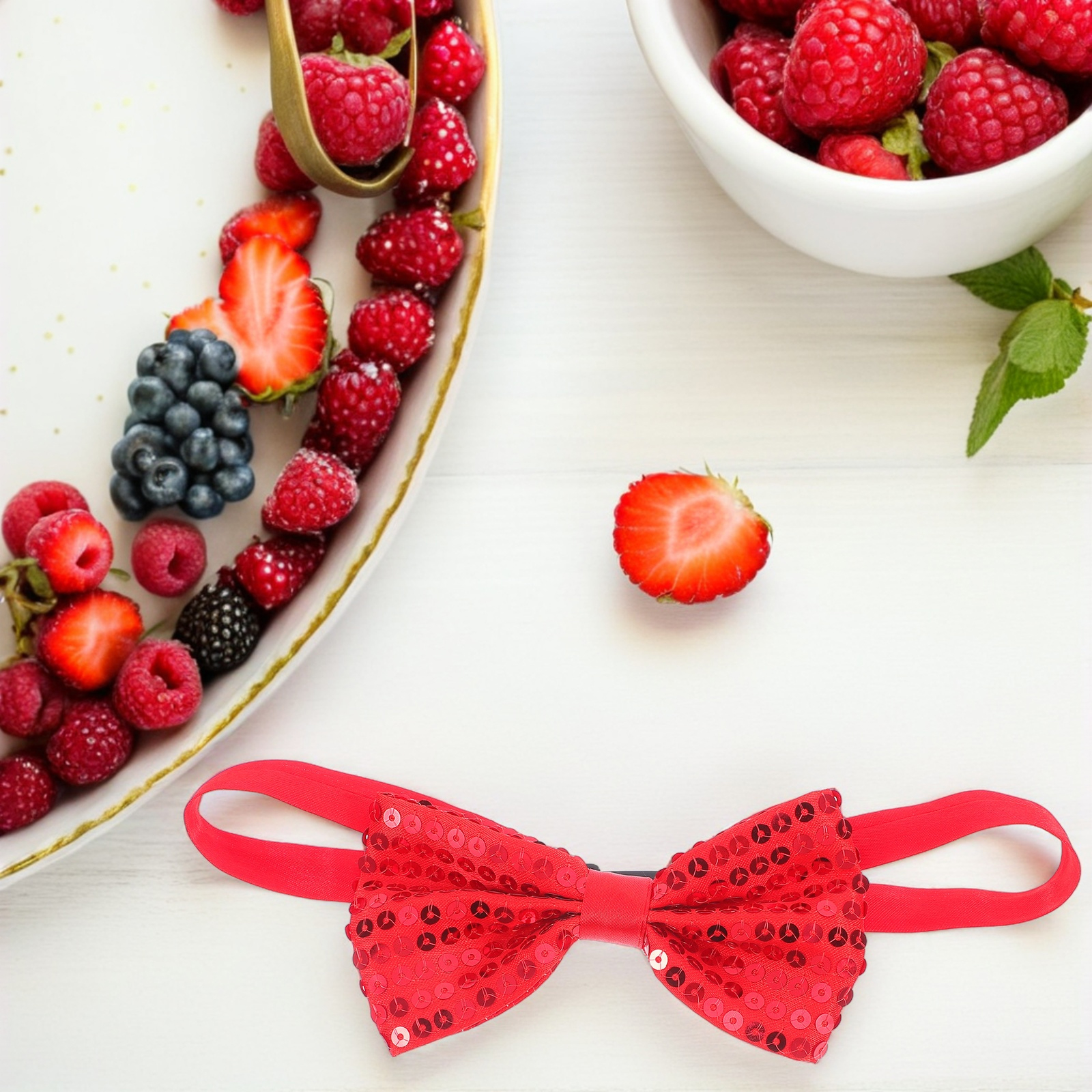 5Pcs Children Sparkly Sequin B - Bow Tie Pre Tied reseña y precio