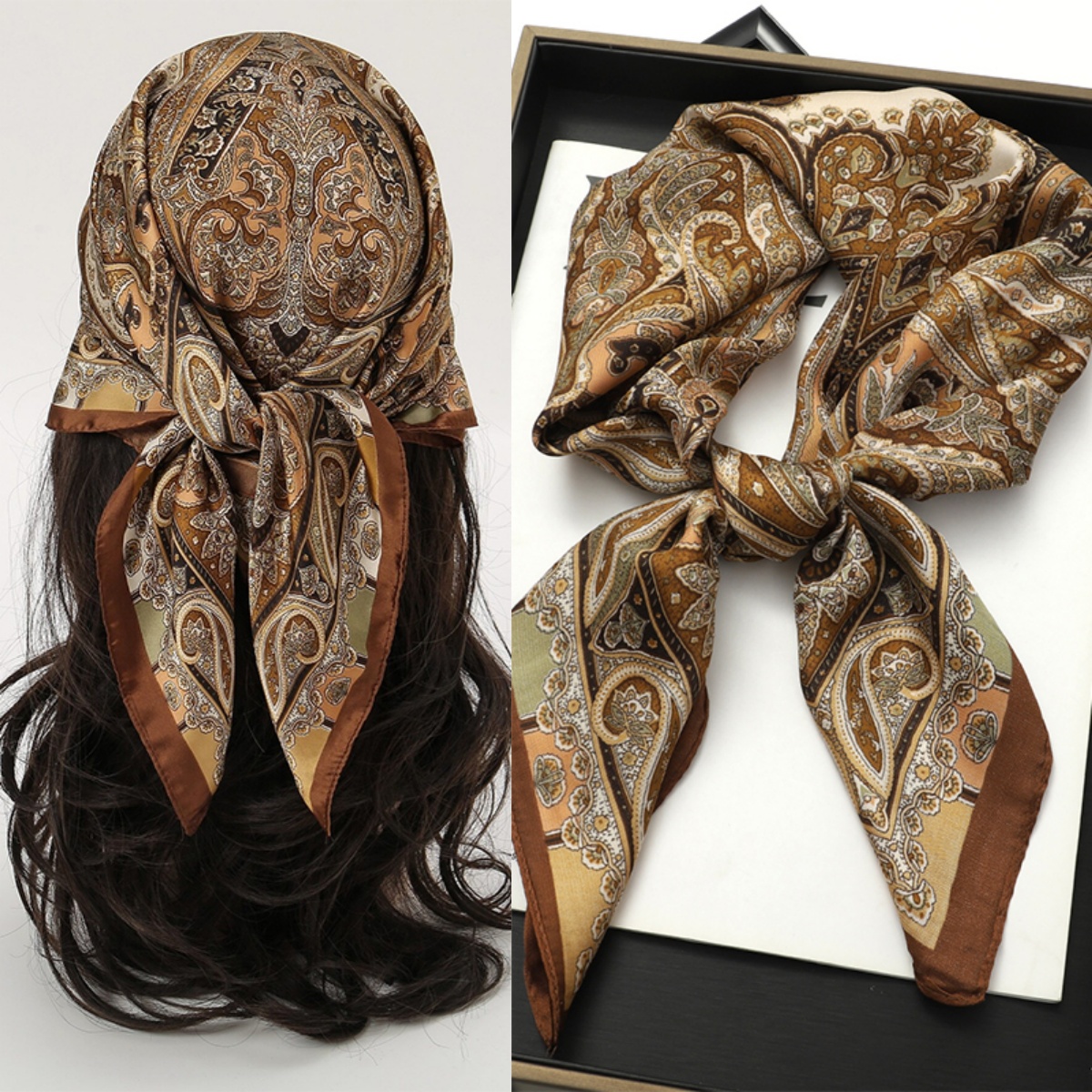 Bohemian Style Print Luxury Br - Head Wrap Turban reseña y precio