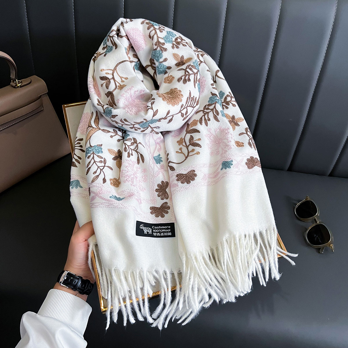 New Winter Warm Cashmere Scarf - Woven Scarf Blanket reseña y precio