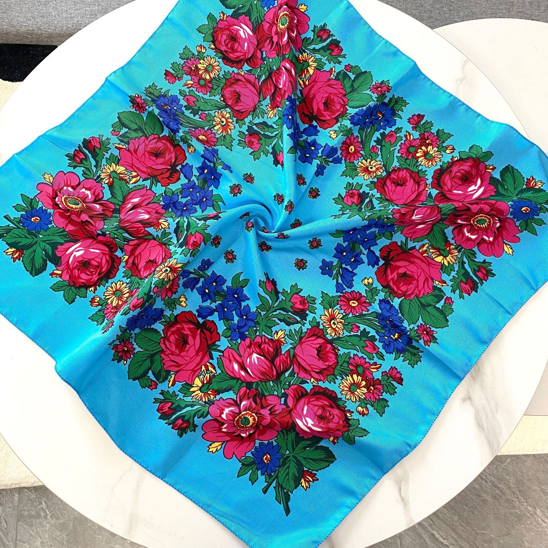 70*70cm Russian Floral Square  - Bandana Cotton reseña y precio