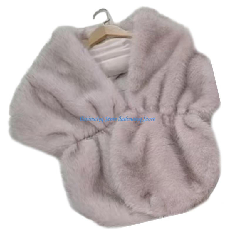 573B Luxurious Artificial Furs - Stole Wedding Shawl reseña y precio