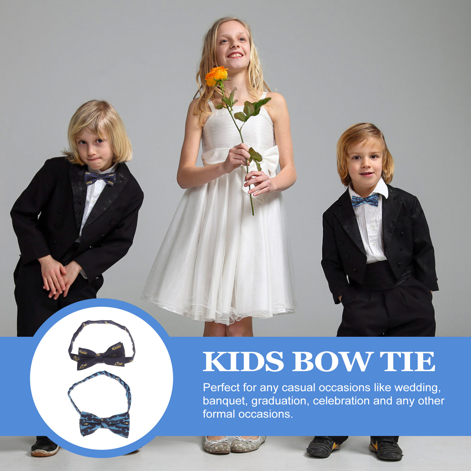 2Pcs Kids Bow Tie Cartoon Pre- - Bow Tie Pre Tied reseña y precio