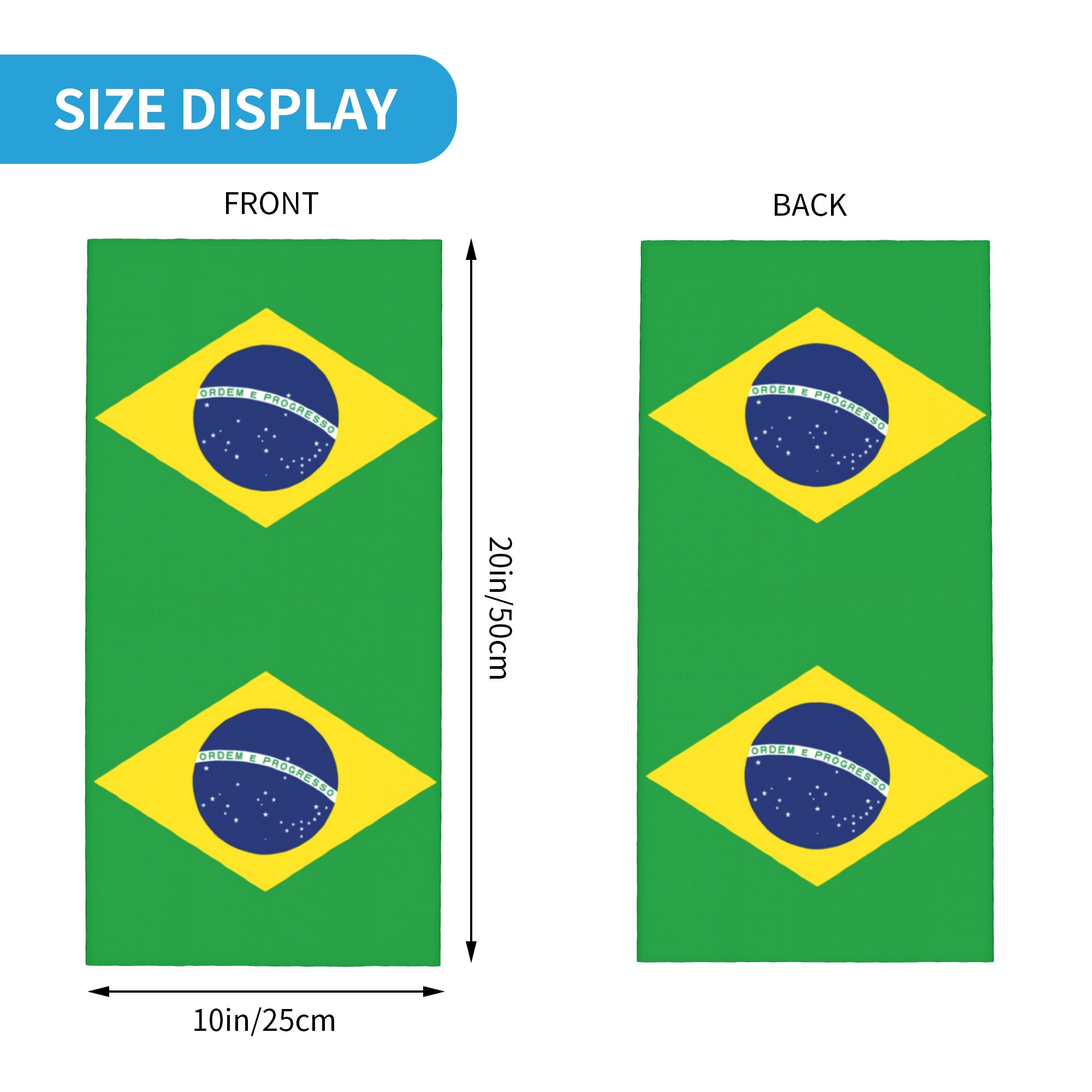 Custom Brazil Flag Bandana Nec - Neck Warmer Tube reseña y precio