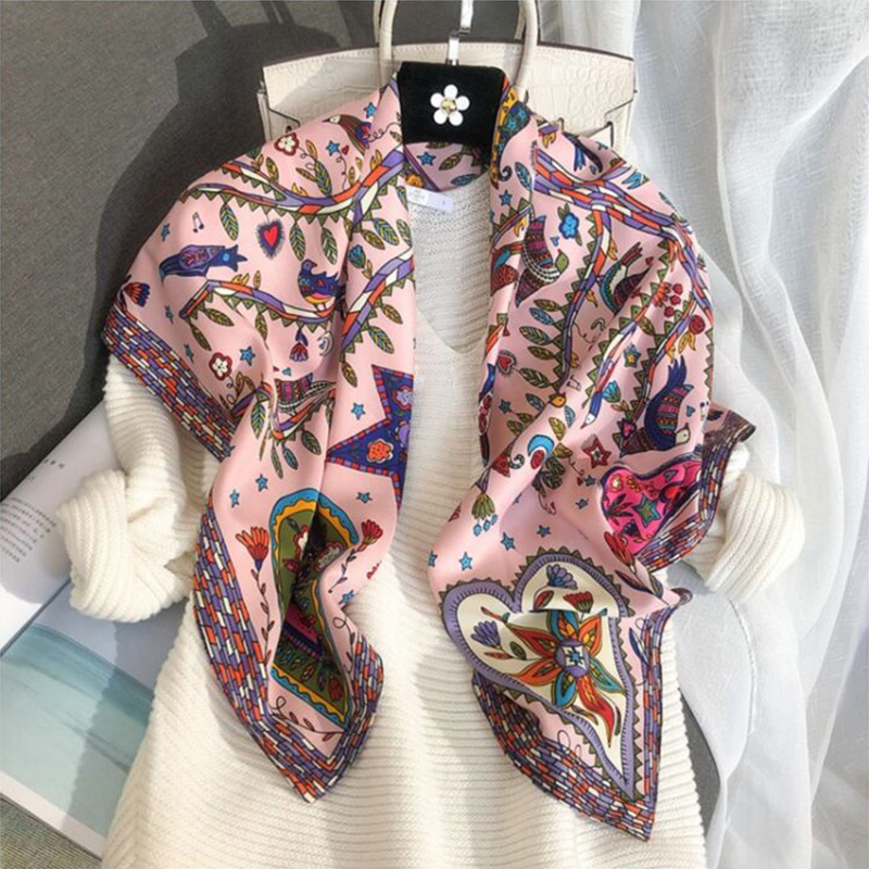 2024 90*90cm Square Scarf Twil - Bandana Cotton reseña y precio
