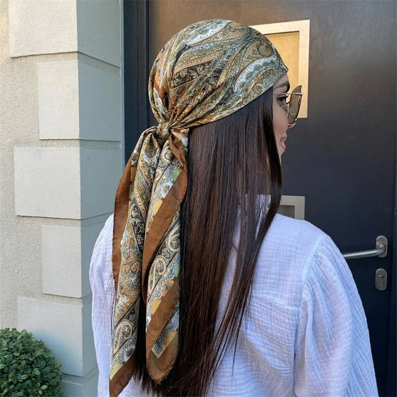 Women Spring Summer Square Sca - Silk Neck Scarf reseña y precio