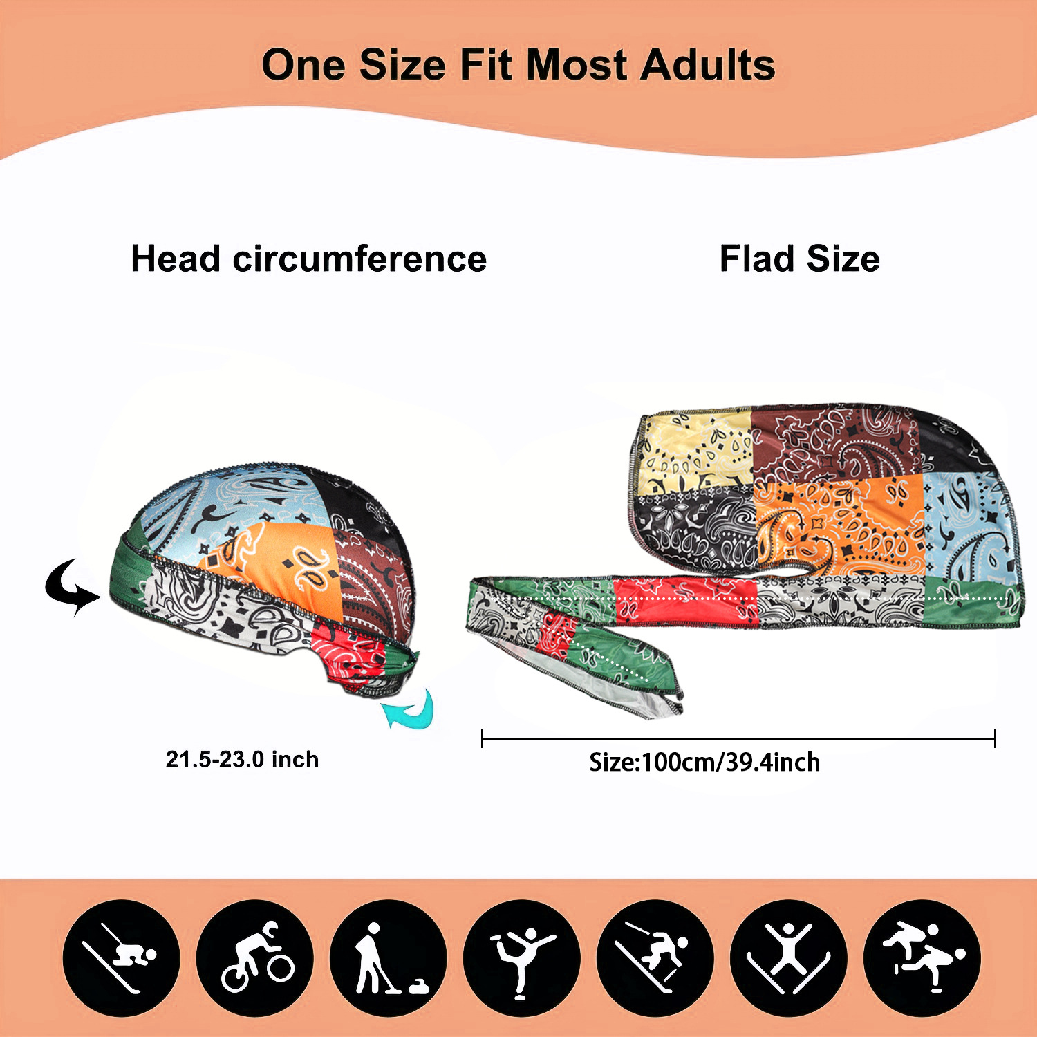 Paisley Printing Silky Durags  - Bandana Doo Rag reseña y precio