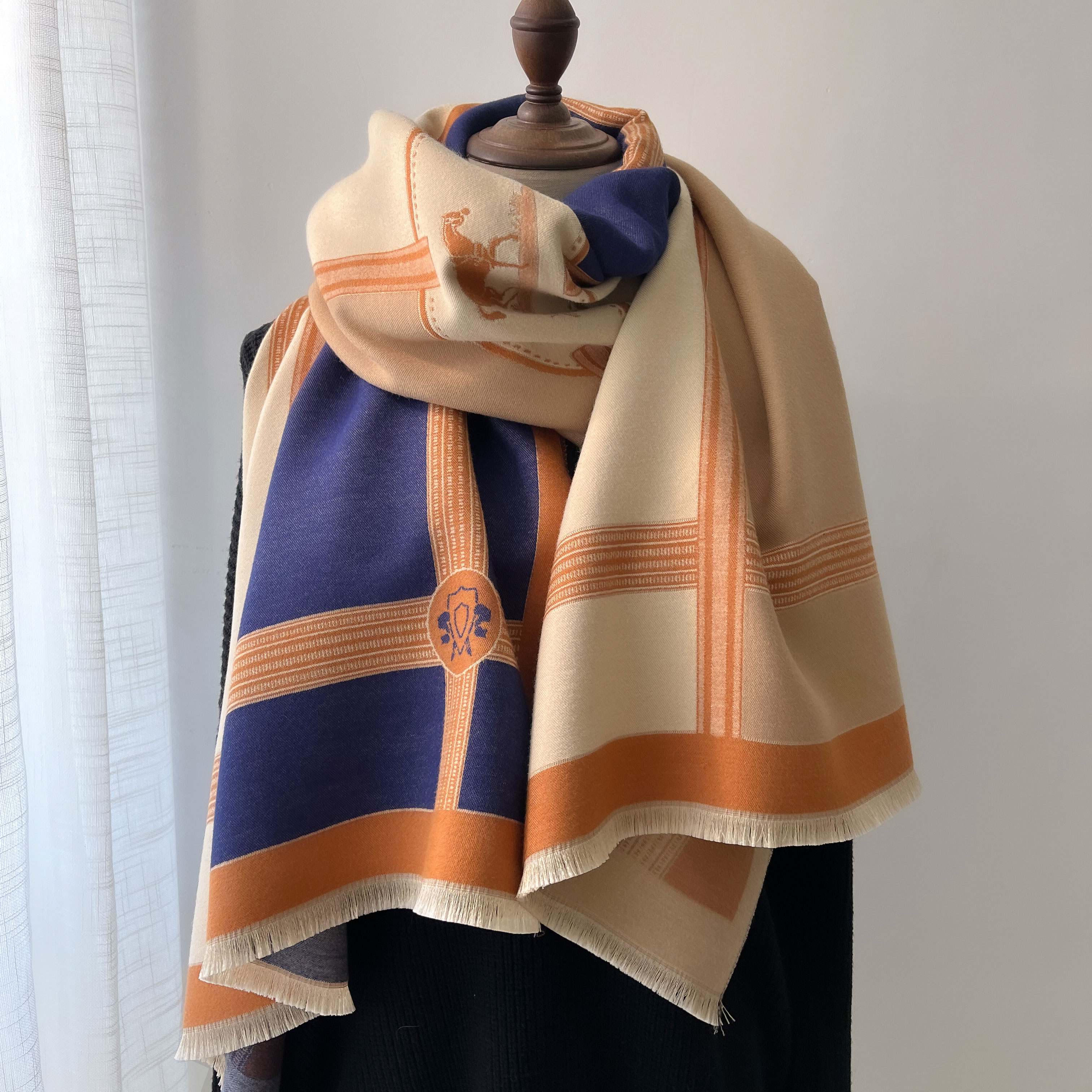 Winter Cashmere Scarf Women Lu - Woven Scarf Blanket reseña y precio