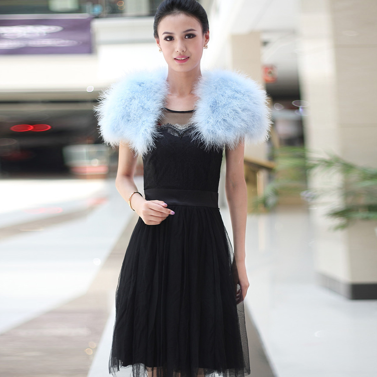 Women Ostrich Feather Boa Shaw - Stole Wedding Shawl reseña y precio