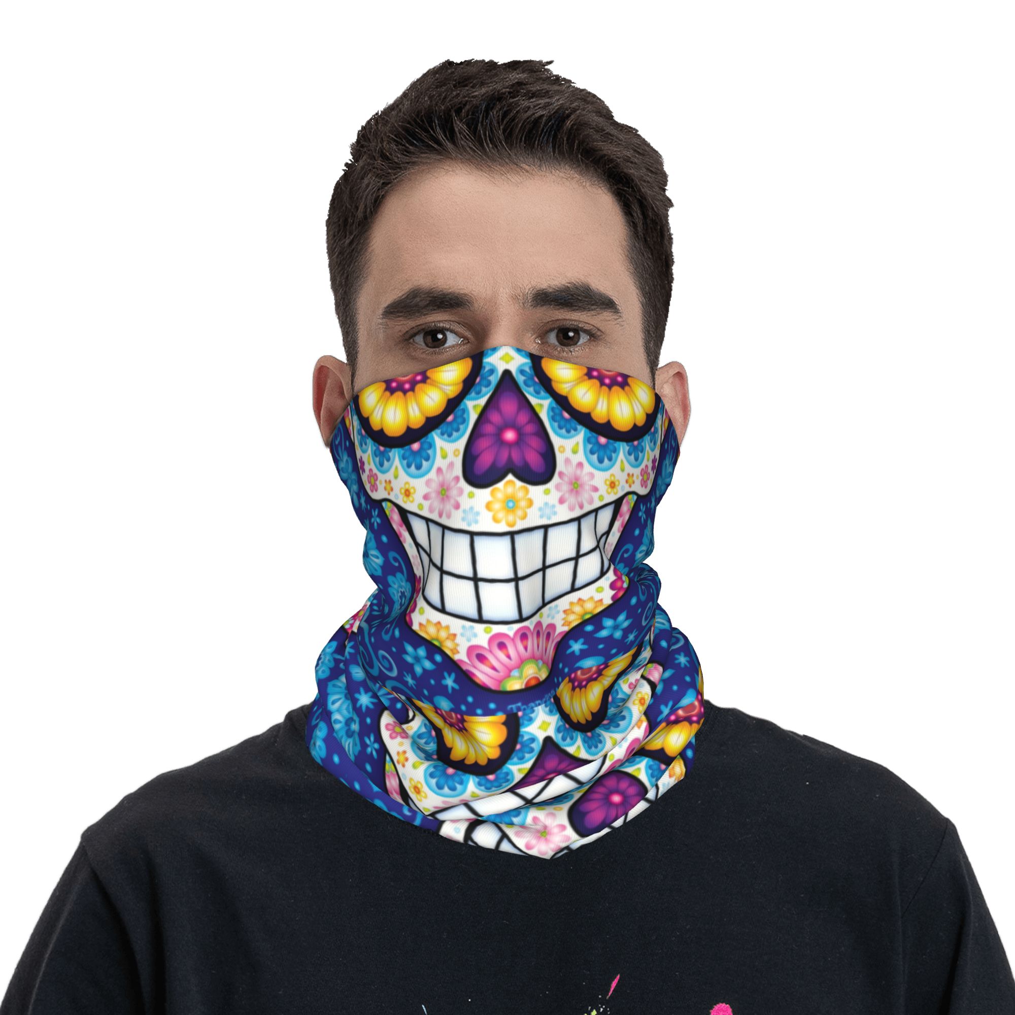 Custom Day Of The Dead Sugar S - Neck Warmer Tube reseña y precio