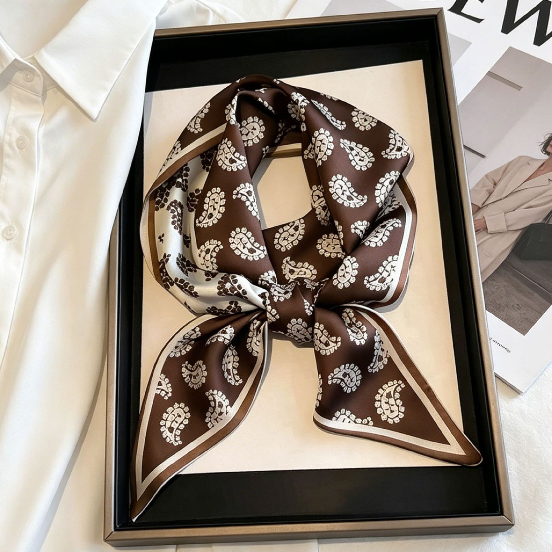 Luxury Long Neckerchief Skinny - Ascot Neck Scarf reseña y precio