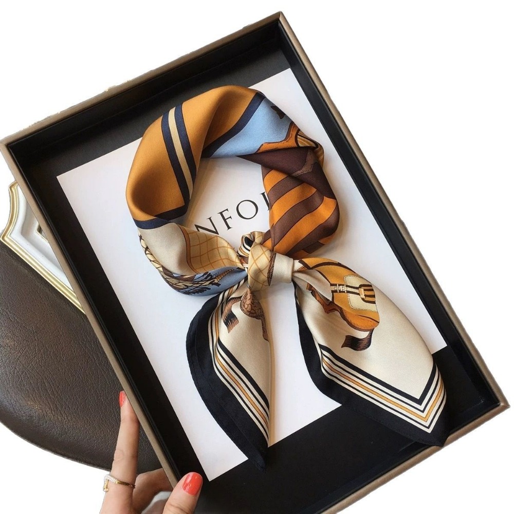 Fashion Satin Square Scarf for - Ascot Neck Scarf reseña y precio