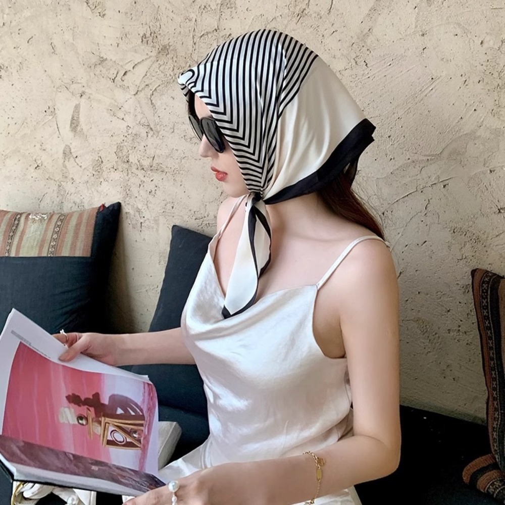Fashion Satin Square Scarf for - Ascot Neck Scarf reseña y precio