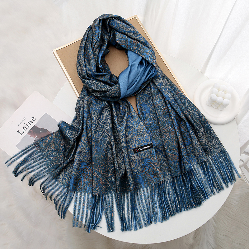 Luxury Paisley Pashmina Shawl  - Woven Scarf Blanket reseña y precio