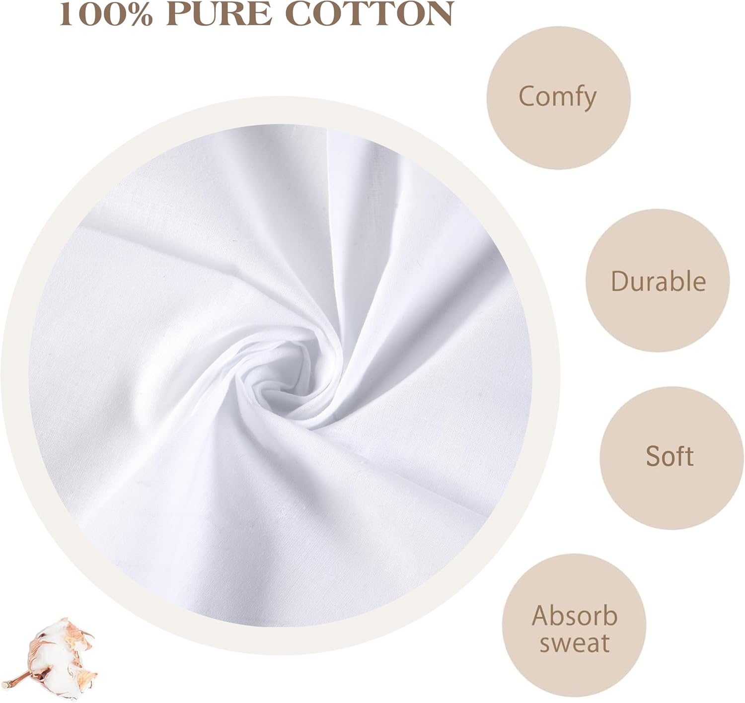 Men's Pure White 100% Cotton H - Handkerchief Cotton Men reseña y precio