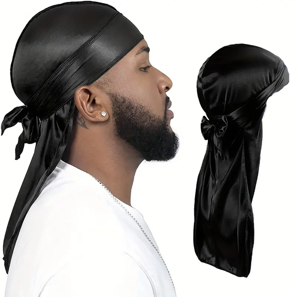 Men's Silk Durag Shower cap Ba - Bandana Doo Rag reseña y precio