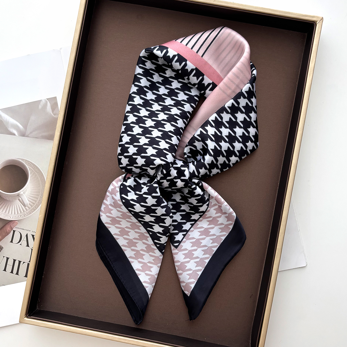 New Printed Square Scarf For W - Silk Neck Scarf reseña y precio