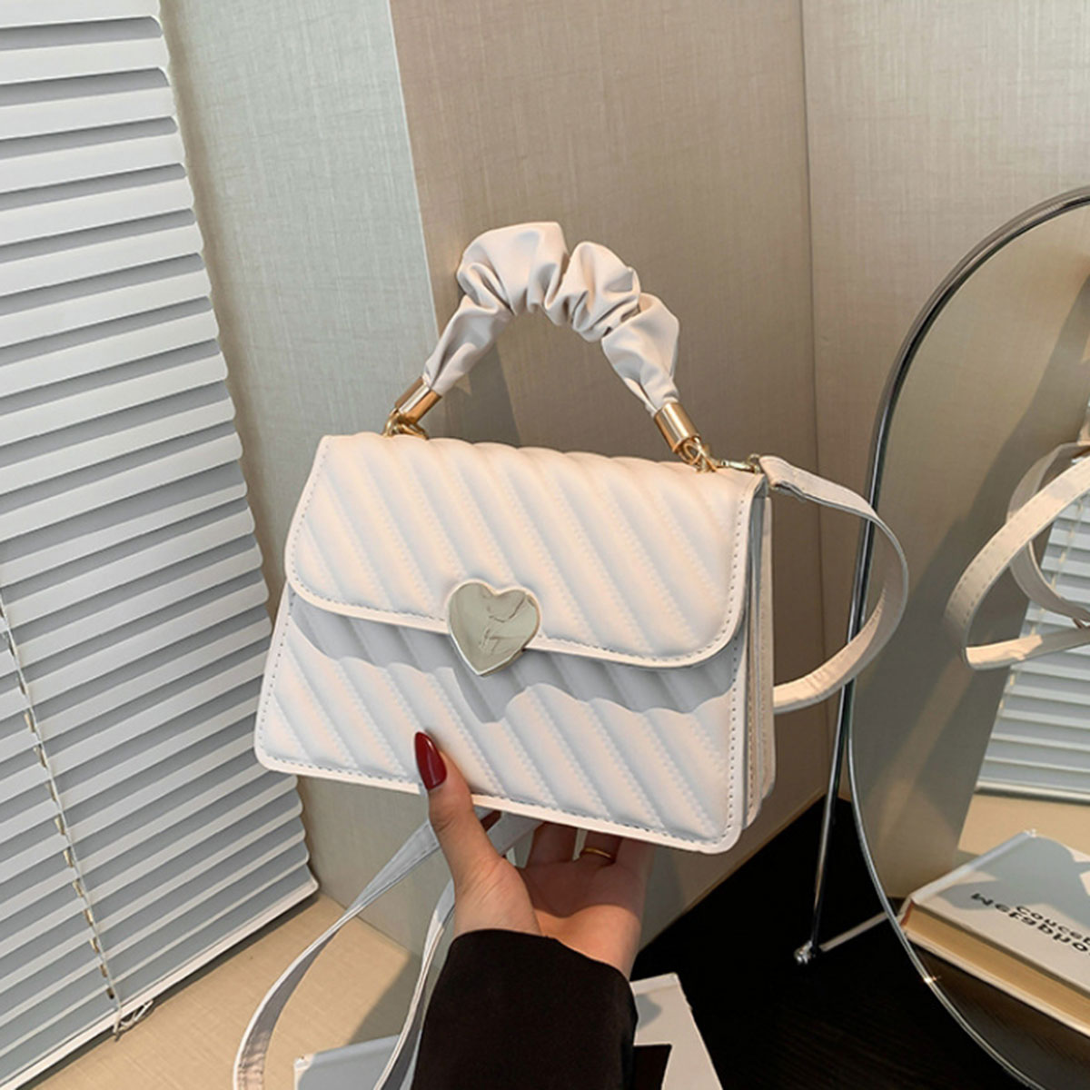 White fashion women's bag simp - Pocket Square Set reseña y precio