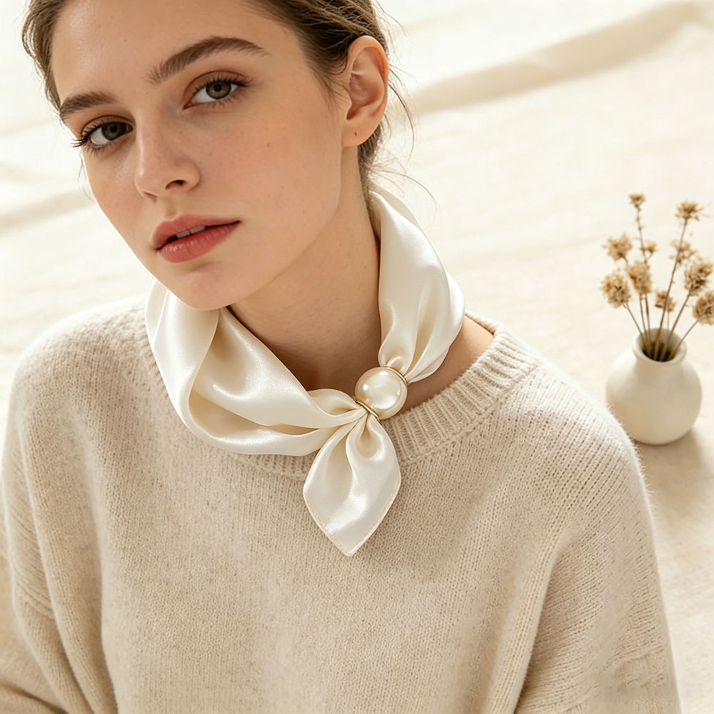 Scarf Chain Silk Lazy Magnetic - Ascot Neck Scarf reseña y precio