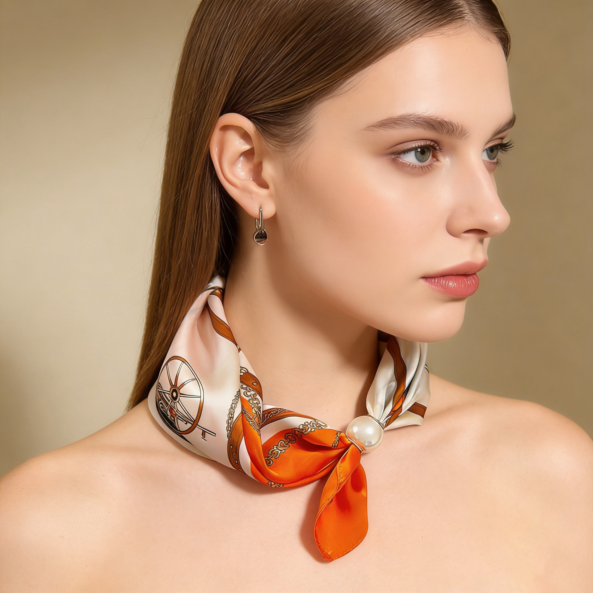 Scarf Chain Silk Lazy Magnetic - Ascot Neck Scarf reseña y precio