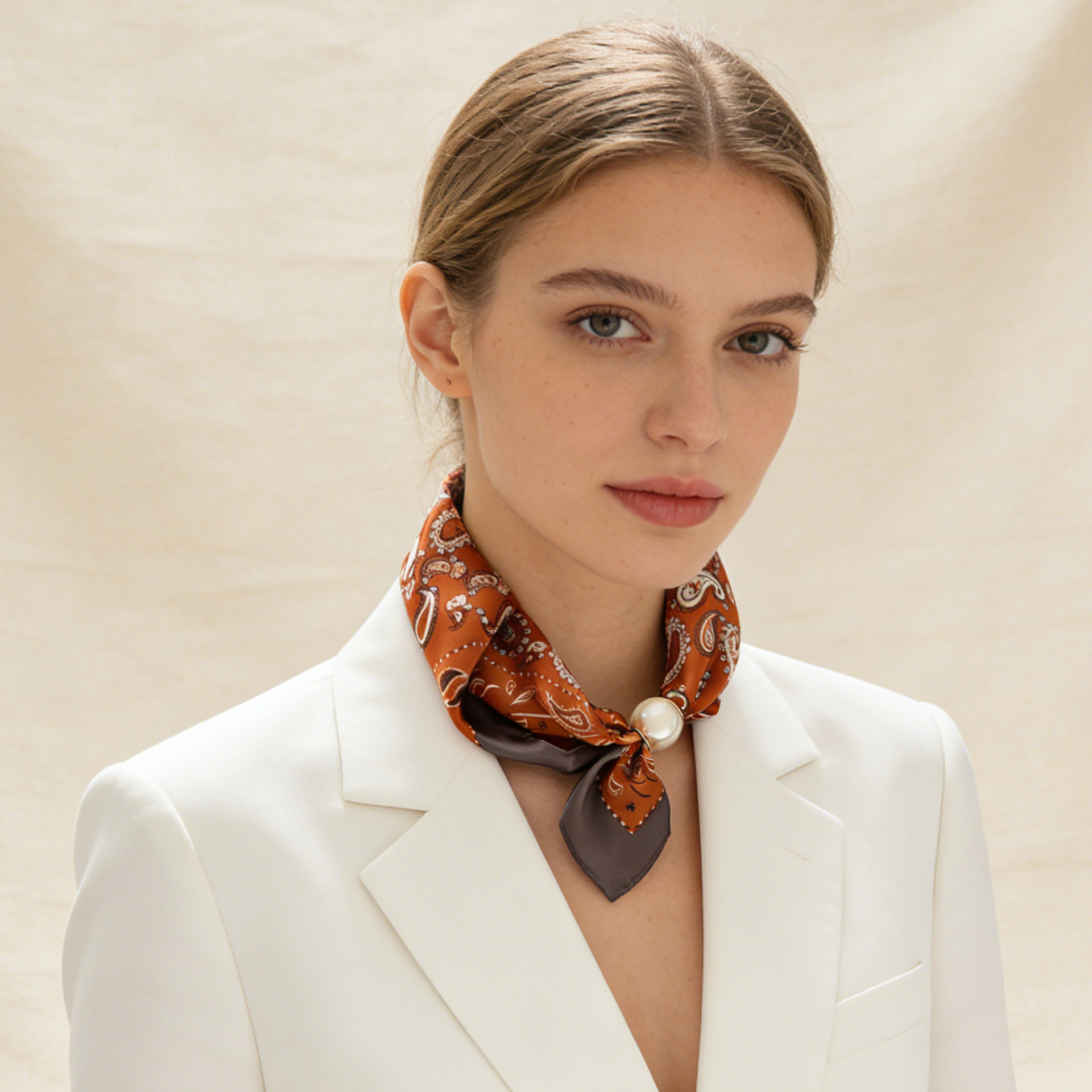 Scarf Chain Silk Lazy Magnetic - Ascot Neck Scarf reseña y precio
