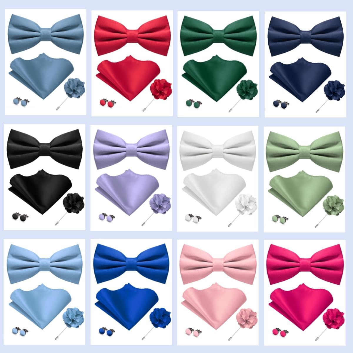 Pre-tied Bow Tie and Pocket Sq - Bow Tie Pre Tied reseña y precio