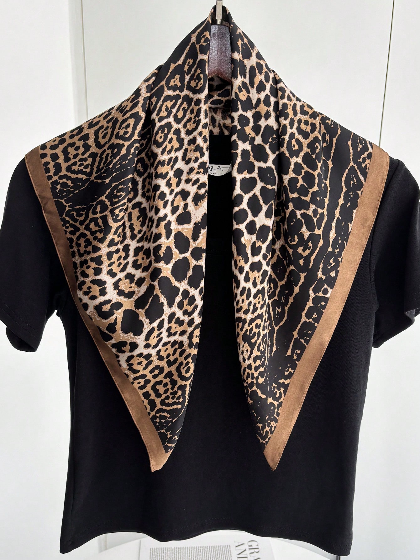 1pc Luxury Brand Leopard Print - Bandana Cotton reseña y precio