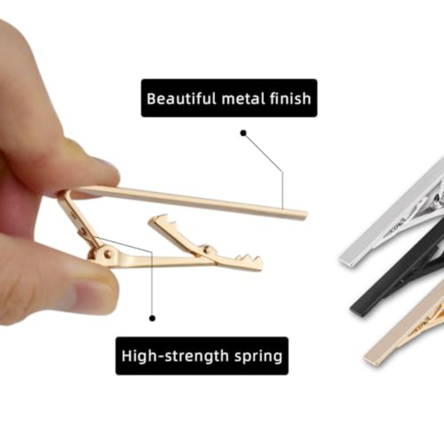 3 Pack Tie Clips for Men Tie B - Tie Bar Set Gift reseña y precio