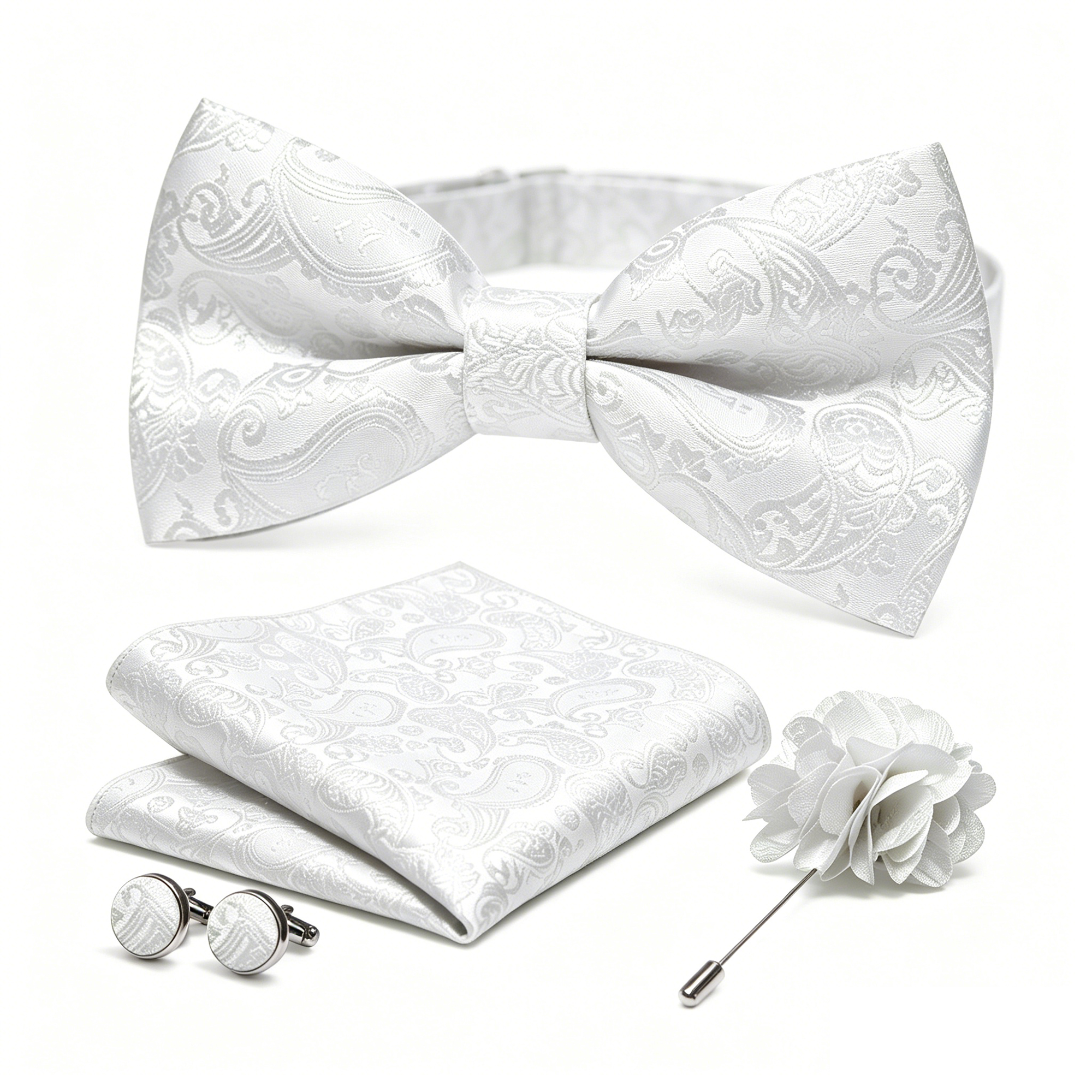 36pcs Black Silk Jacquard Pais - Bow Tie Pre Tied reseña y precio