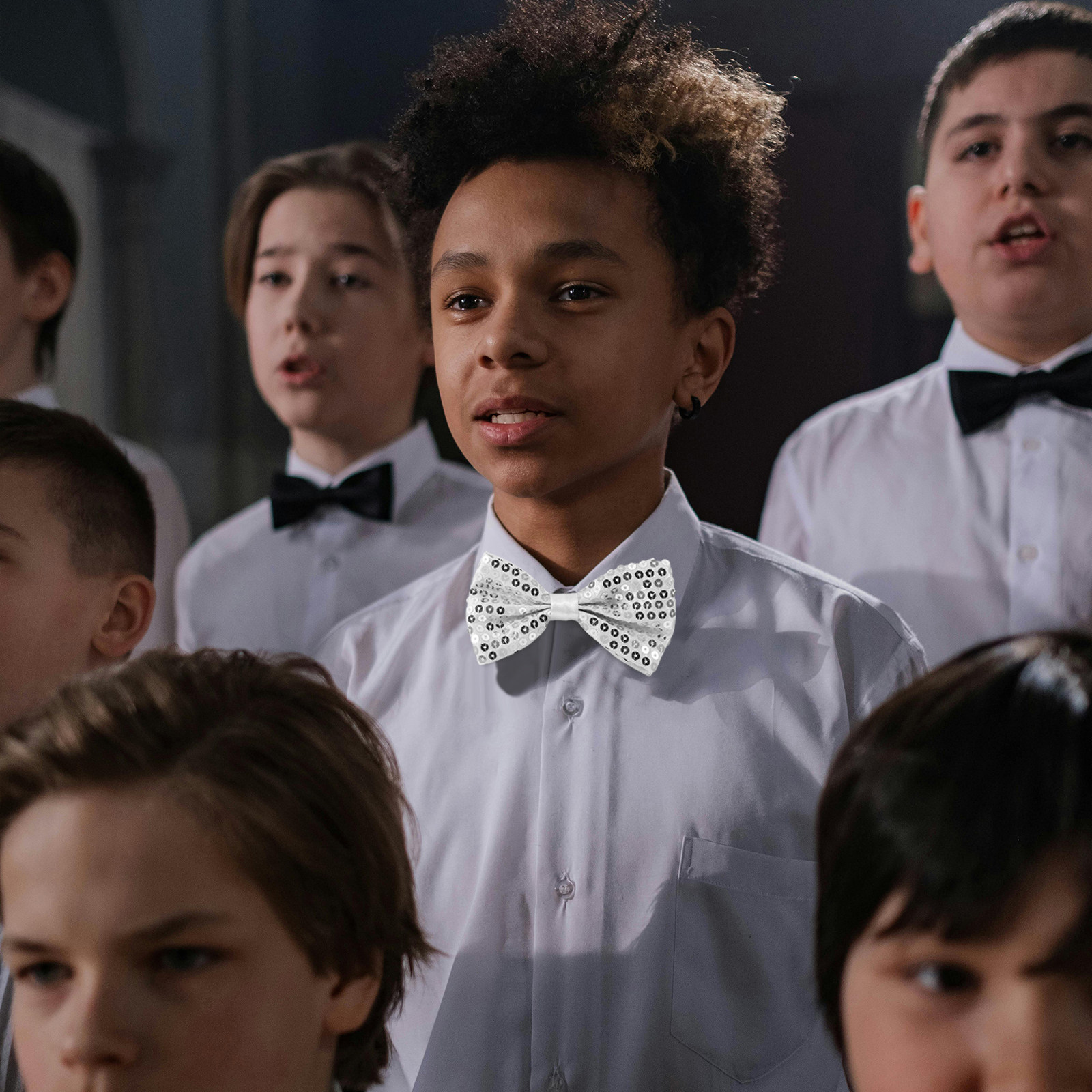 5Pcs Sequin Bow Ties for Kids  - Bow Tie Pre Tied reseña y precio