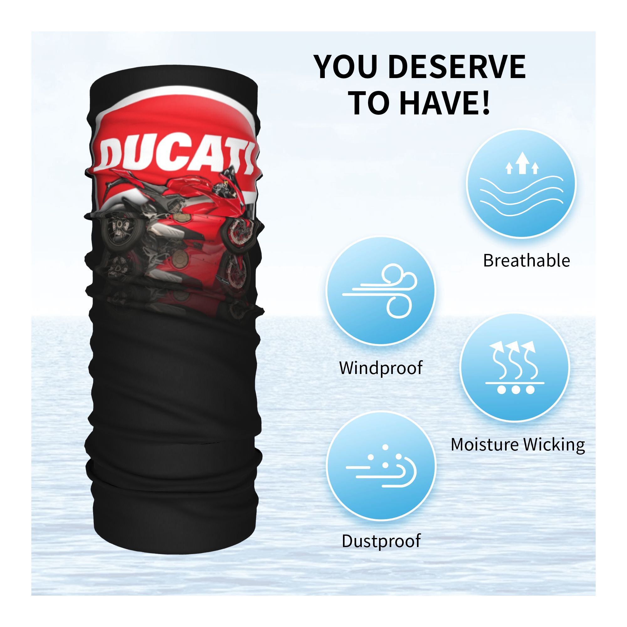 Custom Speed Ducatis Racing Ba - Neck Warmer Tube reseña y precio