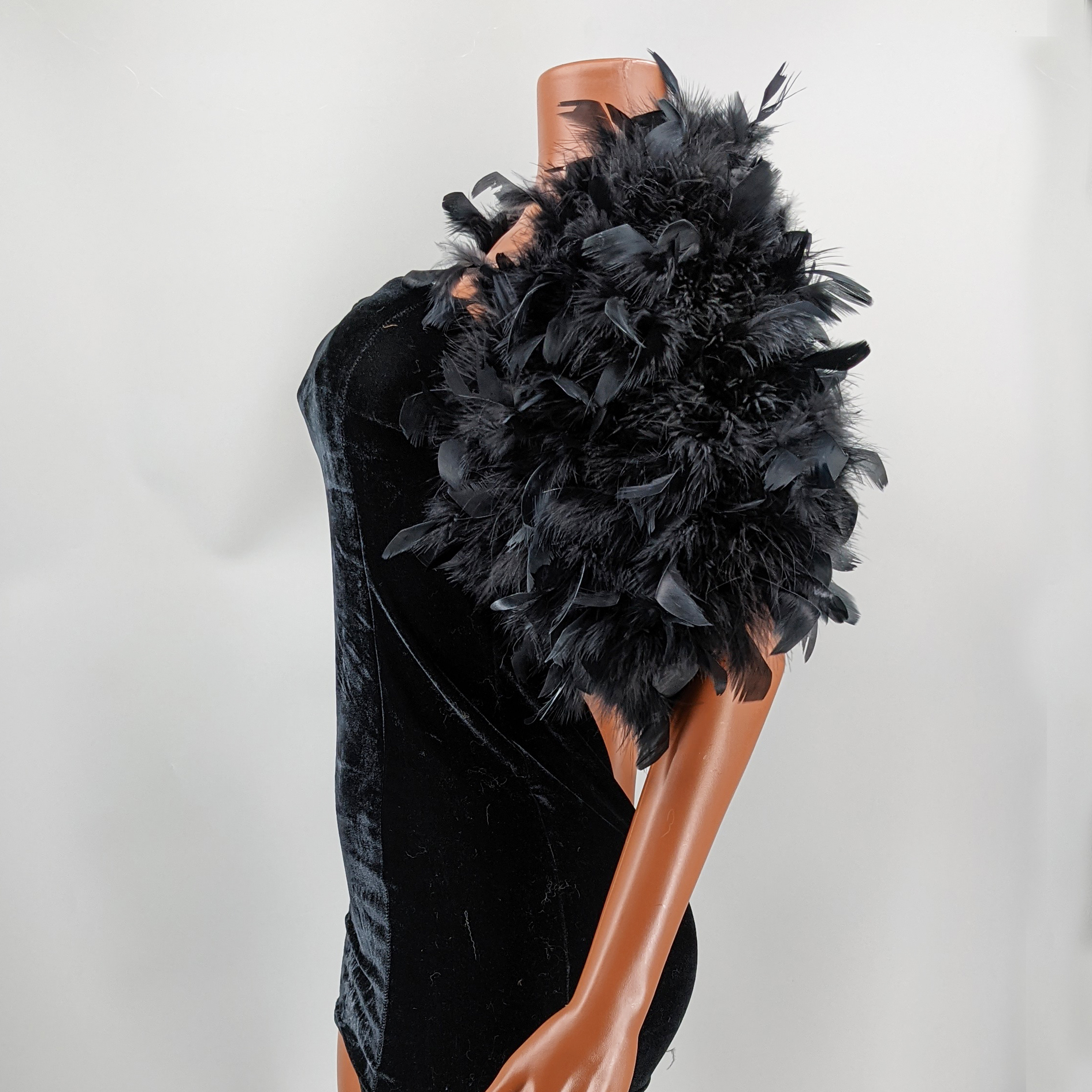 Black Feather Shawl for Women  - Stole Wedding Shawl reseña y precio