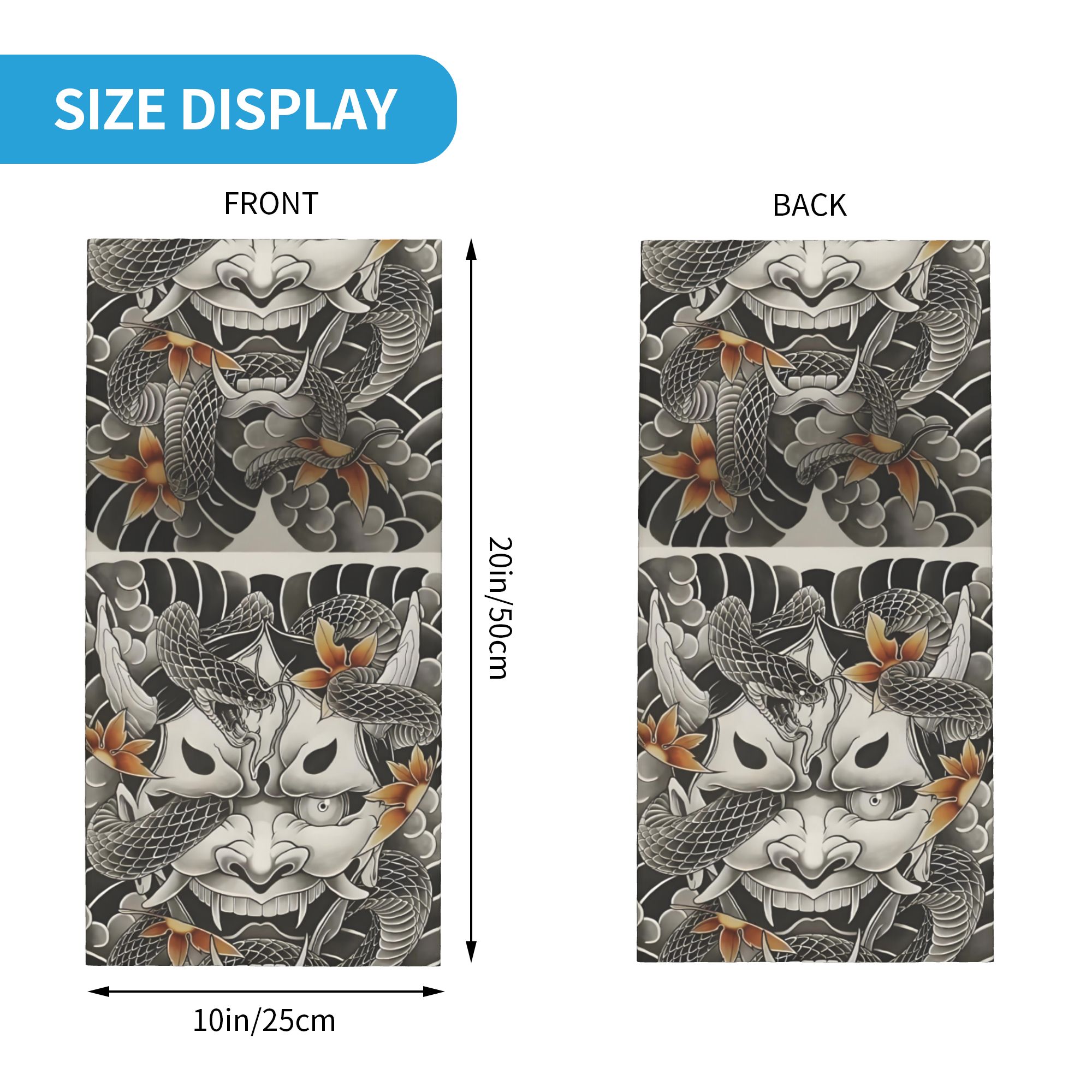 Custom Samurai Oni Demon Banda - Neck Warmer Tube reseña y precio