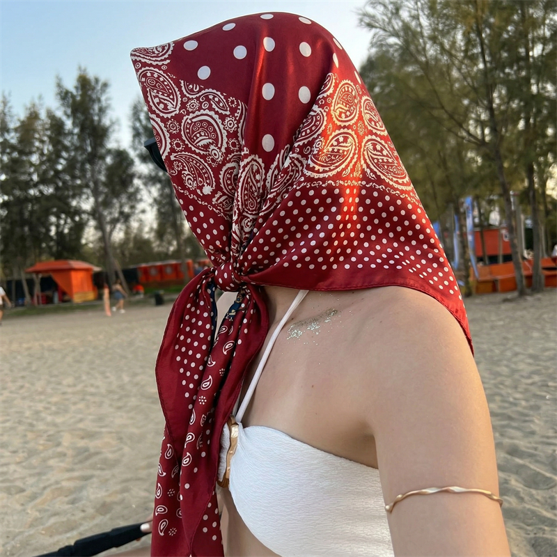 90cm Luxury Brand 2026 Dot Pri - Scarf Silk Square reseña y precio