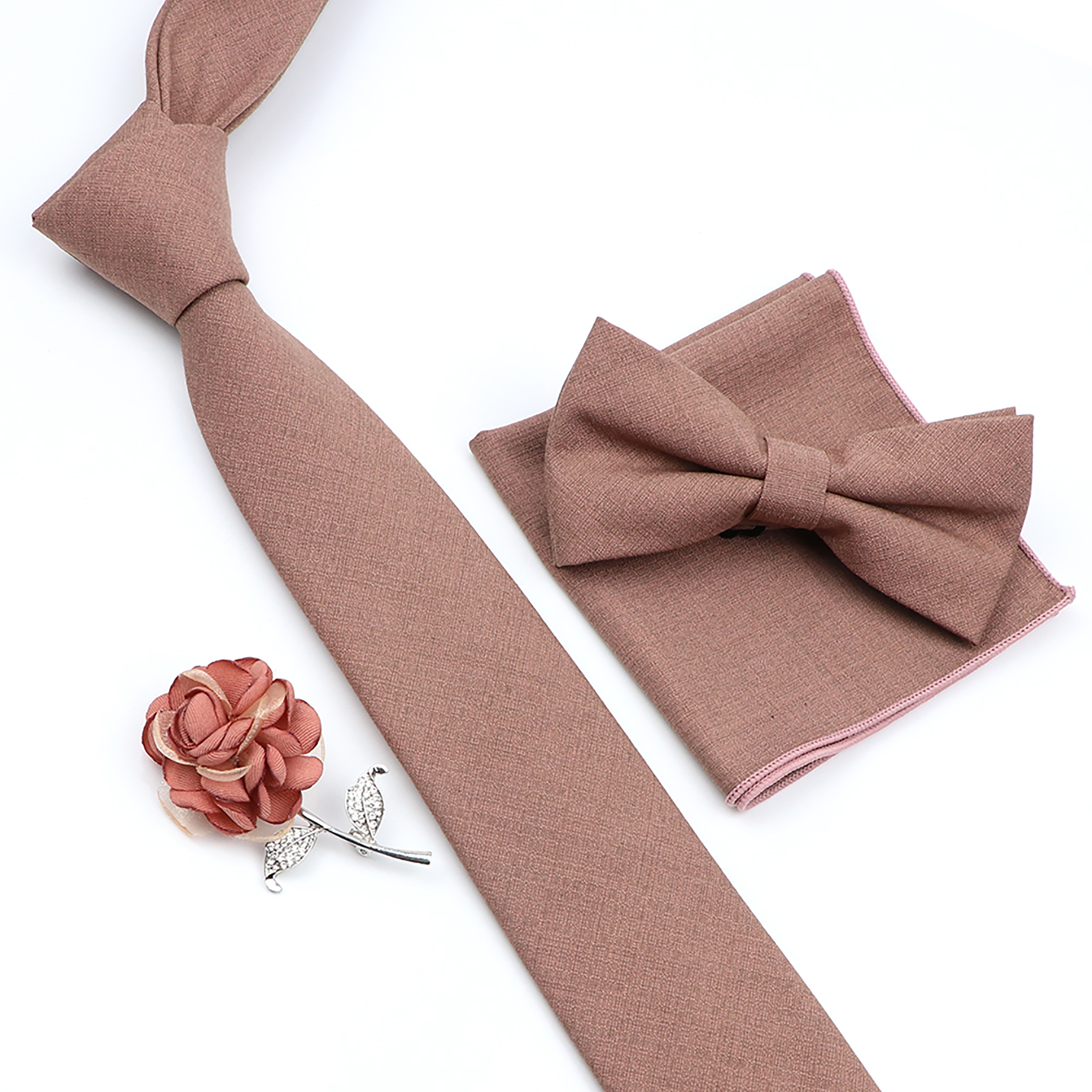 Beautiful Solid Color Tie Broo - Skinny Tie Men reseña y precio