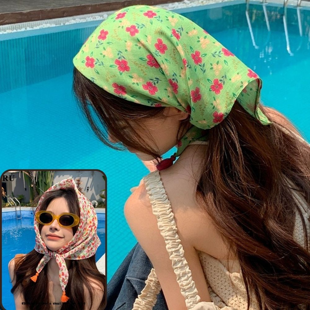 Summer Scarf Colorful Flower P - Bandana Cotton reseña y precio