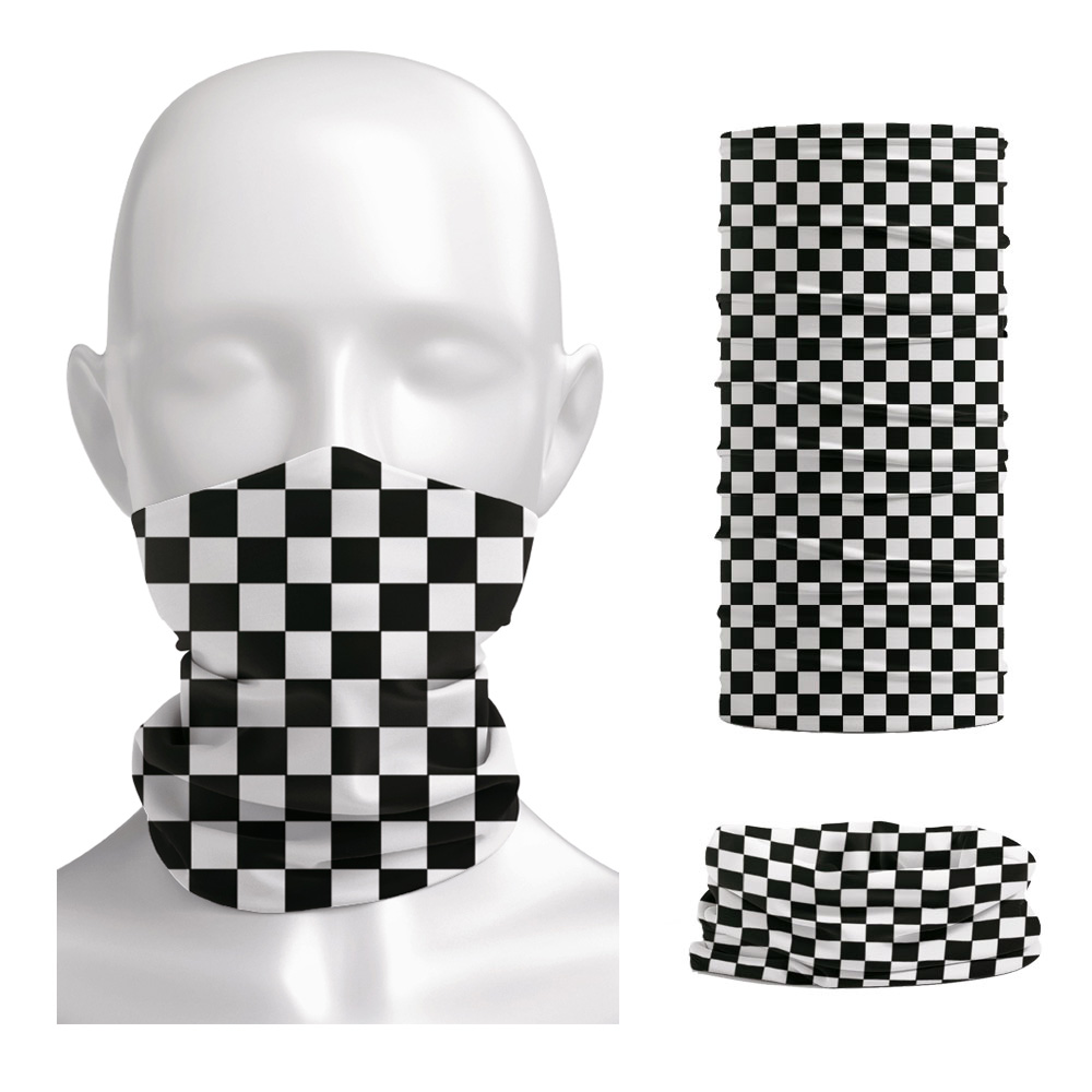 Checkered Ska Printed Headband - Neck Warmer Tube reseña y precio